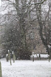 snowing in Alston today